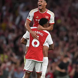 Arsenal's Defensive Duo Celebrate Victory Over Manchester City (2023-24)