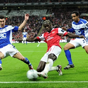 Arsenal's Defensive Duo Outshined: Sagna, Ridgewell, Beausejour in Birmingham's 2-1 Carling Cup Upset at Wembley, 2011