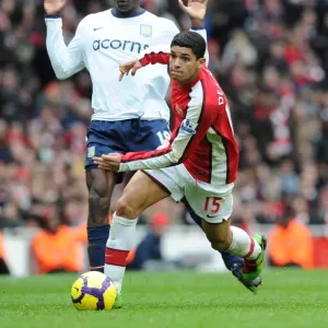 Arsenal's Denilson Scores Against Aston Villa's Emile Heskey: Arsenal 3-0 Premier League Victory Arsenal's Denilson Scores Against Aston Villa's Emile Heskey: Arsenal 3-0 Premier League Victory