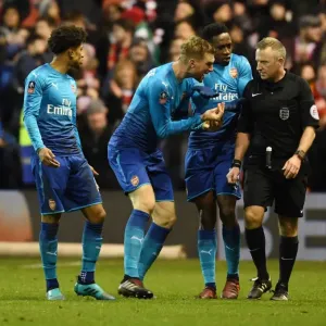 Arsenal's Dispute with the Referee: Nottingham Forest vs Arsenal, FA Cup 3rd Round (2017-18) Arsenal's Dispute with the Referee: Nottingham Forest vs Arsenal, FA Cup 3rd Round (2017-18)