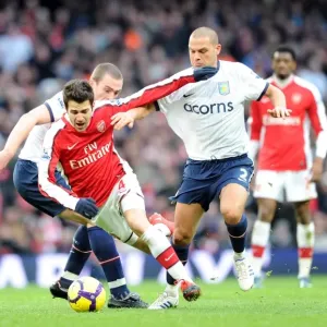 Arsenal's Dominance: Cesc Fabregas Scores in Arsenal's 3-0 Victory over Aston Villa, Barclays Premier League, Emirates Stadium, 2009 Arsenal's Dominance: Cesc Fabregas Scores in Arsenal's 3-0 Victory over Aston Villa, Barclays Premier League, Emirates Stadium, 2009