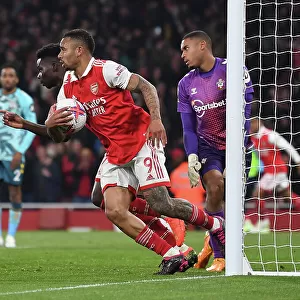 Arsenal's Dominance: Gabriel Jesus Scores Third Goal Against Southampton in Premier League Showdown (2022-23)
