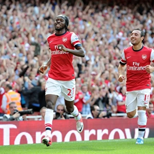 Arsenal's Dominant Performance: Gervinho and Cazorla's Unforgettable 6-1 Goal Celebration vs. Southampton