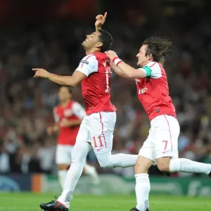 Arsenal's Double Act: Rosicky and Santos Score in Champions League Victory over Olympiacos (2011-12)
