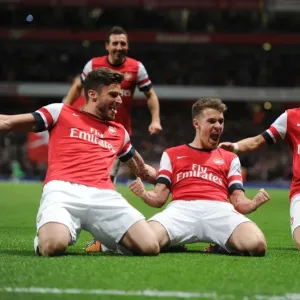 Arsenal's Double Celebration: Ramsey and Giroud Score Against Liverpool (2013-14) Arsenal's Double Celebration: Ramsey and Giroud Score Against Liverpool (2013-14)