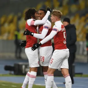Arsenal's Double Delight: Joe Willock and Emile Smith Rowe Celebrate Goals in Europa League Victory