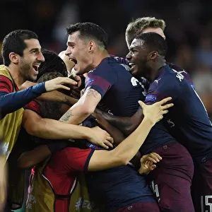 Arsenal's Double Trouble: Mkhitaryan, Xhaka, Maitland-Niles Celebrate Europa League Semi-Final Goals vs Valencia