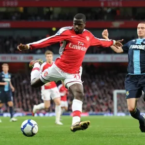 Arsenal's Eboue Scores Duo Against West Ham's Daprela in 2010 Premier League Clash