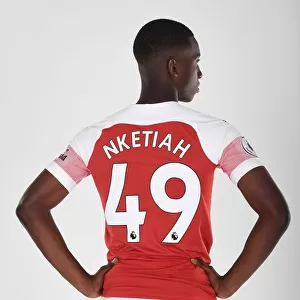 Arsenal's Eddie Nketiah at 2018/19 First Team Photo Call