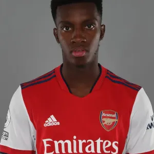 Arsenal's Eddie Nketiah at 2021-22 Arsenal Team Photocall Arsenal's Eddie Nketiah at 2021-22 Arsenal Team Photocall