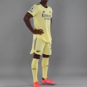 Arsenal's Eddie Nketiah at 2021-22 First Team Photocall