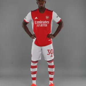 Arsenal's Eddie Nketiah at 2021-22 Team Photocall Arsenal's Eddie Nketiah at 2021-22 Team Photocall