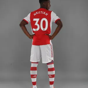 Arsenal's Eddie Nketiah at 2021-22 Team Photocall Arsenal's Eddie Nketiah at 2021-22 Team Photocall