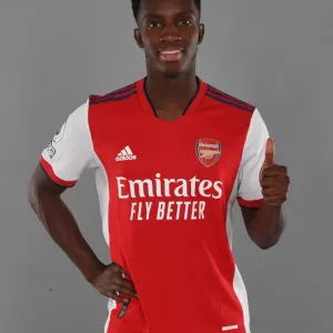 Arsenal's Eddie Nketiah at 2021-22 Team Photocall Arsenal's Eddie Nketiah at 2021-22 Team Photocall