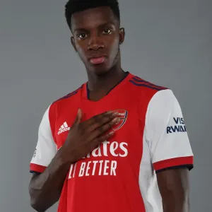 Arsenal's Eddie Nketiah at 2021-22 Team Photocall Arsenal's Eddie Nketiah at 2021-22 Team Photocall