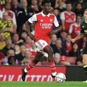 Arsenal's Eddie Nketiah in Action against Aston Villa - Premier League 2022-23