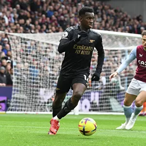 Arsenal's Eddie Nketiah in Action Against Aston Villa - Premier League 2022-23