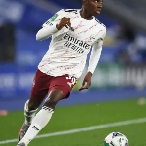 Arsenal's Eddie Nketiah in Action: Carabao Cup Clash Against Leicester City