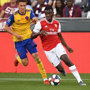 Arsenal's Eddie Nketiah in Action Against Colorado Rapids during Pre-Season Friendly