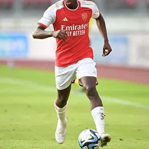 Arsenal's Eddie Nketiah in Action against FC Nurnberg: Pre-Season Friendly, July 2023