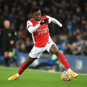 Arsenal's Eddie Nketiah in Action: Premier League 2020-21 - Arsenal vs Everton