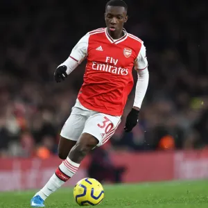 Arsenal's Eddie Nketiah in Action Against Sheffield United - Premier League 2019-20