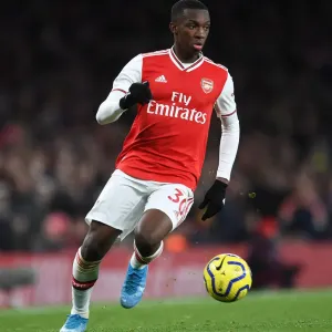 Arsenal's Eddie Nketiah in Action against Sheffield United - Premier League 2019-20