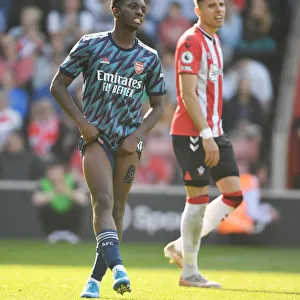 Arsenal's Eddie Nketiah in Action against Southampton in Premier League Clash (2021-22)