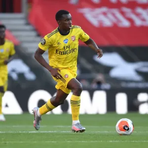 Arsenal's Eddie Nketiah in Action: Southampton vs Arsenal (2019-20) Arsenal's Eddie Nketiah in Action: Southampton vs Arsenal (2019-20)