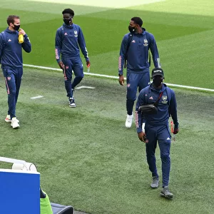 Arsenal's Eddie Nketiah Arrives at Brighton & Hove Albion Stadium for Premier League Clash (2020)