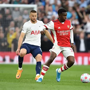Arsenal's Eddie Nketiah Clashes with Tottenham's Eric Dier in Intense Premier League Showdown