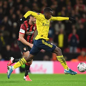 Arsenal's Eddie Nketiah in FA Cup Action: Arsenal vs. AFC Bournemouth