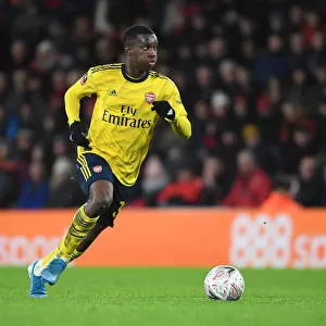 Arsenal's Eddie Nketiah in FA Cup Action against AFC Bournemouth