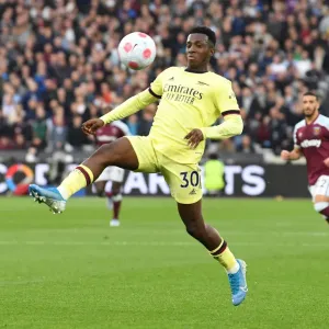 Arsenal's Eddie Nketiah Faces Off Against West Ham in Intense Premier League Clash