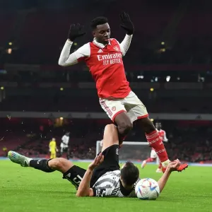 Arsenal's Eddie Nketiah Goes Head-to-Head with Juventus at Emirates Stadium (2022-23)