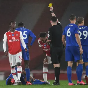 Arsenal's Eddie Nketiah Receives Yellow Card vs Leicester City (2019-20)