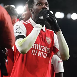 Arsenal's Eddie Nketiah Scores Third Goal in Arsenal v West Ham United Premier League Clash (2022-23)