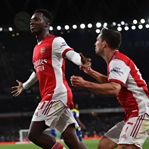 Arsenal's Eddie Nketiah Scores Third Goal in Carabao Cup Win Against AFC Wimbledon