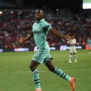 Arsenal's Eddie Nketiah Scores Stunning Goal to Stun Paris Saint-Germain in 2018 International Champions Cup, Singapore Arsenal's Eddie Nketiah Scores Stunning Goal to Stun Paris Saint-Germain in 2018 International Champions Cup, Singapore