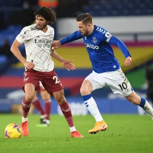 Arsenal's Elneny in Action: Everton vs Arsenal, Premier League 2020-21