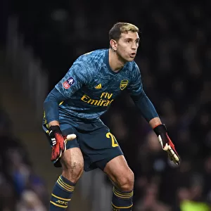 Arsenal's Emi Martinez in Action: FA Cup Battle at Portsmouth