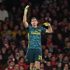 Arsenal's Emi Martinez in Action Against Standard Liege in Europa League Match