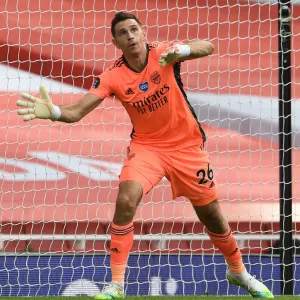 Arsenal's Emi Martinez in Action Against Watford, Premier League 2019-2020