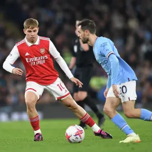 Arsenal's Emile Smith Rowe in Action against Manchester City - Premier League 2022-23 Arsenal's Emile Smith Rowe in Action against Manchester City - Premier League 2022-23