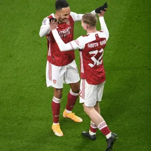 Arsenal's Emile Smith Rowe and Pierre-Emerick Aubameyang Celebrate First Goal vs Newcastle United in FA Cup Third Round Arsenal's Emile Smith Rowe and Pierre-Emerick Aubameyang Celebrate First Goal vs Newcastle United in FA Cup Third Round