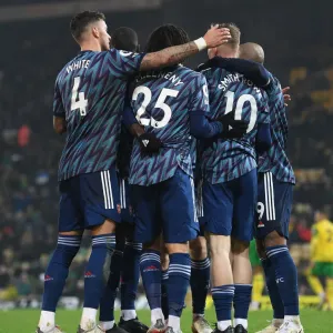 Arsenal's Emile Smith Rowe Scores Fifth Goal in Norwich City Victory, Premier League 2021-22 Arsenal's Emile Smith Rowe Scores Fifth Goal in Norwich City Victory, Premier League 2021-22
