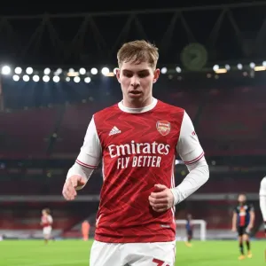 Print of Emile Smith Rowe in action at Emirates Stadium