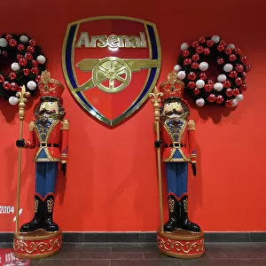 Arsenal's Emirates Stadium Aglow with Festive Decorations for Arsenal vs Juventus Match