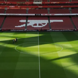 Arsenal's Emirates Stadium: Pre-Match Pitch Preparations