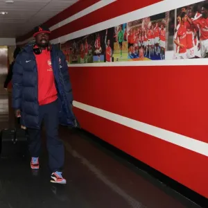Arsenal's Emmanuel Eboue Celebrates Third Goal Against Hull City in Premier League